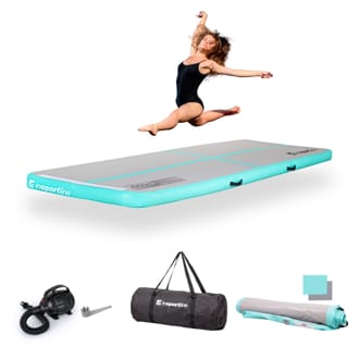 Airtrack inSPORTline Airstunt 300x100x10 cm bílo-modrá s elektrickou pumpou Airtrack inSPORTline Airstunt 300x100x10 cm bílo-modrá s elektrickou pumpou