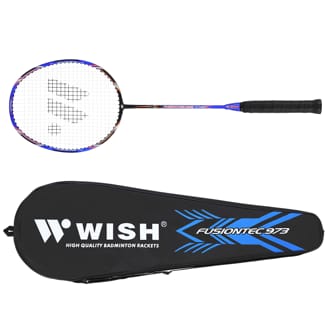 Badmintonová raketa WISH Fusiontec 973 modro-černá Badmintonová raketa WISH Fusiontec 973 modro-černá