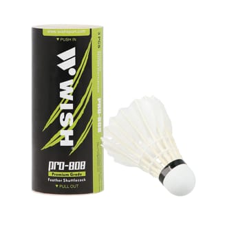 Badmintonové míčky z peří WISH PRO-808, 3 kusy Badmintonové míčky z peří WISH PRO-808, 3 kusy
