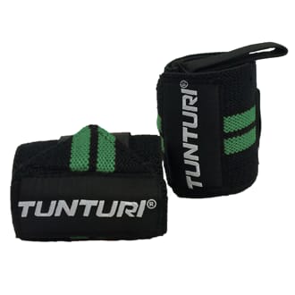 Bandáže zápěstí TUNTURI Wrist Wraps zelené - pár Bandáže zápěstí TUNTURI Wrist Wraps zelené - pár