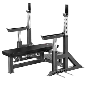 Benchpress lavice HMS LS6803 s bezpe�nostn�mi zar�kami
