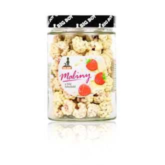 BIG BOY� Maliny v b�l� �okol�d� 160g by @kamilasikl