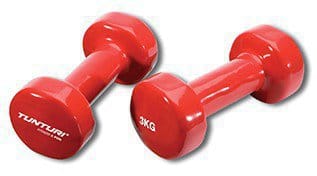 �inka aerobic 2 x 3 kg TUNTURI Vinyl �erven�