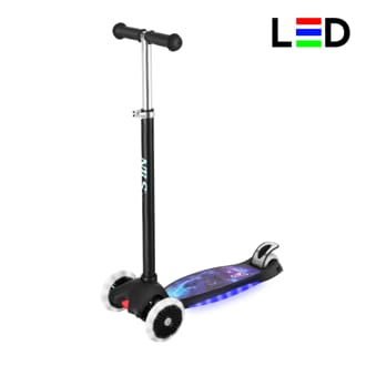 Dětská tříkolová koloběžka NILS Fun HLB1310 s LED černá Dětská tříkolová koloběžka NILS Fun HLB1310 s LED černá