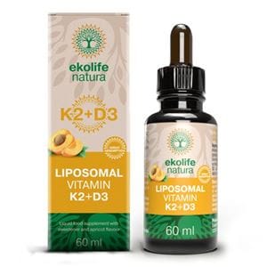 EKOLIFE NATURA Liposomal Vitamin K2 + D3 60 ml EKOLIFE NATURA Liposomal Vitamin K2 + D3 60 ml