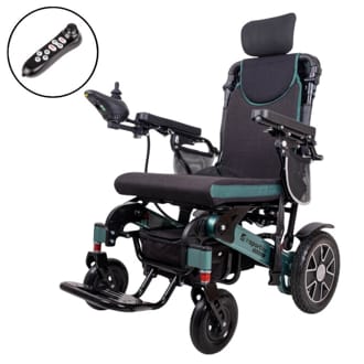 Elektrick� invalidn� voz�k inSPORTline Hawkie Evo Plus II s polohovateln�m op�radlem � mo�nost �hrady poji��ovnou � 700W � 31,05kg � do 130kg � a� 24km dojezd