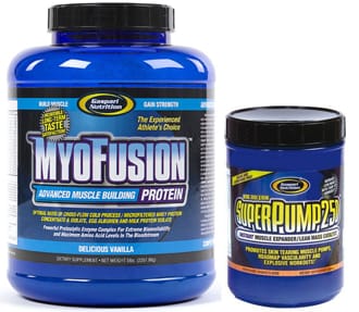 Gaspari MyoFusion 2300g + Super Pump Max 160g + Shaker Gaspari Gaspari MyoFusion 2300g + Super Pump Max 160g + Shaker Gaspari