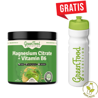 GreenFood Magnesium Citrate + Vitamin B6 + Ekologick� l�hev zdarma