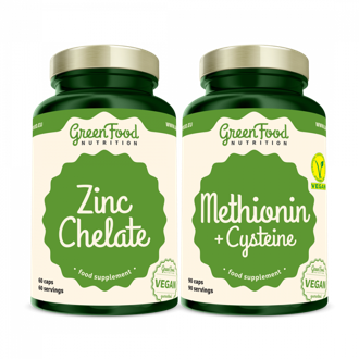 Náhled - GreenFood Nutrition Methionin + Cysteine 90cps. + Zinc Chelate 60 cps. Náhled - GreenFood Nutrition Methionin + Cysteine 90cps. + Zinc Chelate 60 cps.