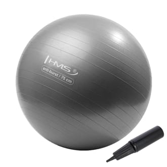 Gymnastický míč HMS YB02N 75 cm šedo-stříbrný Gymnastický míč HMS YB02N 75 cm šedo-stříbrný