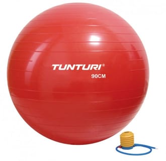 Gymnastický míč s pumpičkou TUNTURI zesílený 90 cm Červený Gymnastický míč s pumpičkou TUNTURI zesílený 90 cm Červený