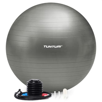 Gymnastick� m�� s pumpi�kou TUNTURI zes�len� 90 cm St��brn�
