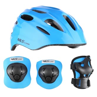 Helma s chrániči NILS Extreme MTW01+H210 modrá Helma s chrániči NILS Extreme MTW01+H210 modrá