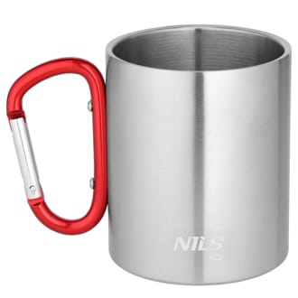 N�hled - Kempingov� hrnek NILS Camp NC17110 s karabinou 300ml �erven�