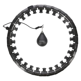 Masážní hula hop HMS HHW12 plus size se závažím černá Masážní hula hop HMS HHW12 plus size se závažím černá