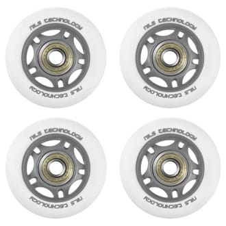 Matné kolečka NILS Extreme PU 80x24 82A s ložisky ABEC 9, bílé, 4 ks Matné kolečka NILS Extreme PU 80x24 82A s ložisky ABEC 9, bílé, 4 ks