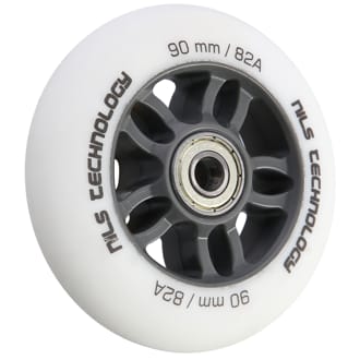Matné kolečka NILS Extreme PU 90x24 82A s ložisky ABEC 9, bílé, 4 ks Matné kolečka NILS Extreme PU 90x24 82A s ložisky ABEC 9, bílé, 4 ks