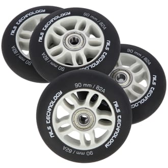 Matné kolečka NILS Extreme PU 90x24 82A s ložisky ABEC 9, černé, 4 ks Matné kolečka NILS Extreme PU 90x24 82A s ložisky ABEC 9, černé, 4 ks