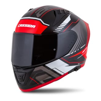 Moto přilba Cassida Aero Drome černá perleť/červená/bílá/šedá Moto přilba Cassida Aero Drome černá perleť/červená/bílá/šedá