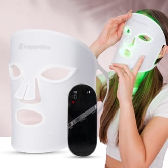 N�hled - Nab�jec� silikonov� o�et�uj�c� LED maska inSPORTline Santorina, USB