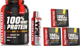 NUTREND 100% WHEY PROTEIN 2250g + AMINO BCAA MEGA STRONG 500ml + 3x tester NUTREND 100% WHEY PROTEIN 2250g + AMINO BCAA MEGA STRONG 500ml + 3x tester