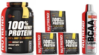 NUTREND 100% WHEY PROTEIN 2250g + BCAA Liquid 1000ml + 3x tester NUTREND 100% WHEY PROTEIN 2250g + BCAA Liquid 1000ml + 3x tester
