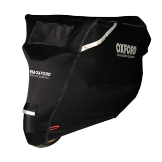 Plachta na motorku Oxford Protex Stretch Outdoor S s klimatickou membránou černá Plachta na motorku Oxford Protex Stretch Outdoor S s klimatickou membránou černá