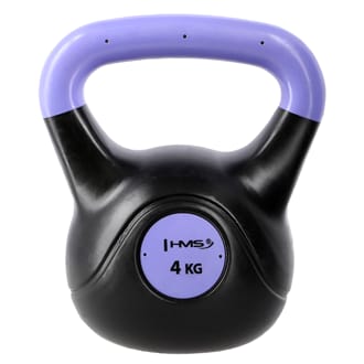 Plastový kettlebell HMS KPC 4 kg fialový Plastový kettlebell HMS KPC 4 kg fialový