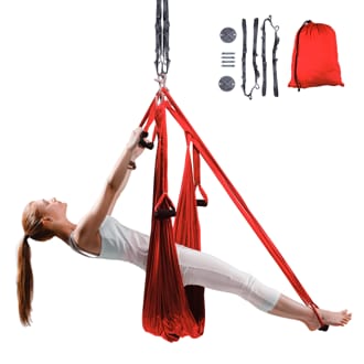 Popruhy na aero j�gu inSPORTline Hemmok �erven� s dr��ky a lany