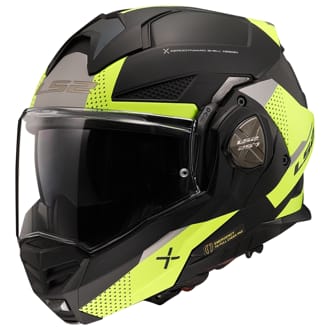 P�eklopn� moto p�ilba LS2 FF901 Advant X Oblivion Matt Black H-V P/J