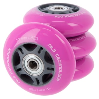 PU kolečka s ložisky NILS EXTREME 72x24mm ABEC 7 růžové PU kolečka s ložisky NILS EXTREME 72x24mm ABEC 7 růžové