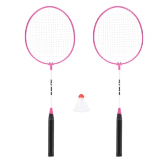 Sada 2 dadmintonových raket a nylonové letky NILS NRZ001 růžová Sada 2 dadmintonových raket a nylonové letky NILS NRZ001 růžová