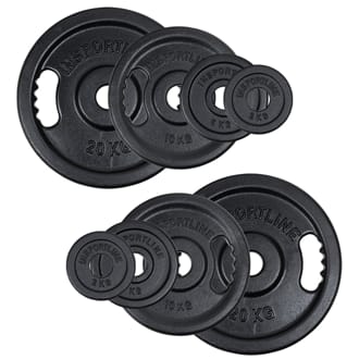 N�hled - Sada 2x4ks olympijsk�ch kotou�� inSPORTline Castblack 2x 2-20 kg