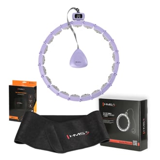 Sada masážní hula hoop HMS HHM14 se závažím a počítadlem a zeštíhlujícího pásu BR163 fialová Sada masážní hula hoop HMS HHM14 se závažím a počítadlem a zeštíhlujícího pásu BR163 fialová