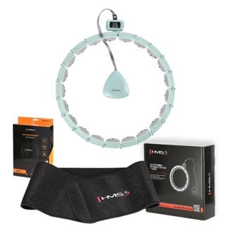 Sada masážní hula hoop HMS HHM14 se závažím a počítadlem a zeštíhlujícího pásu BR163 zelená Sada masážní hula hoop HMS HHM14 se závažím a počítadlem a zeštíhlujícího pásu BR163 zelená