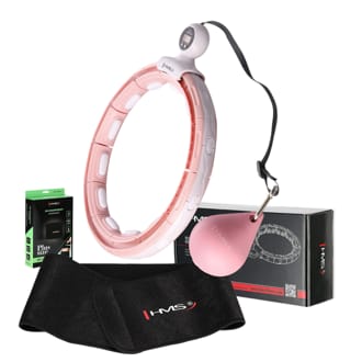 Sada masážní hula hoop HMS HHM15 růžová se závažím, magnety a počítadlem a zeštíhlujícího pásu BR163 PLUS SIZE Sada masážní hula hoop HMS HHM15 růžová se závažím, magnety a počítadlem a zeštíhlujícího pásu BR163 PLUS SIZE