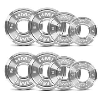 Sada ocelov�ch olympijsk�ch kotou�� HMS TOS 2 x 0,25 - 1,25 kg (6 kg)