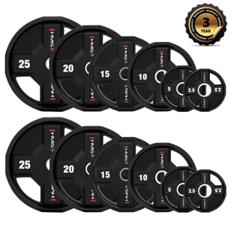 Sada olympijských polyuretanových kotoučů HMS TPC set 2 x 2,5 - 25 kg Sada olympijských polyuretanových kotoučů HMS TPC set 2 x 2,5 - 25 kg