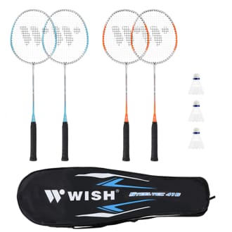 Sada raket na badminton WISH Steeltec 416K, zeleno/modrá Sada raket na badminton WISH Steeltec 416K, zeleno/modrá