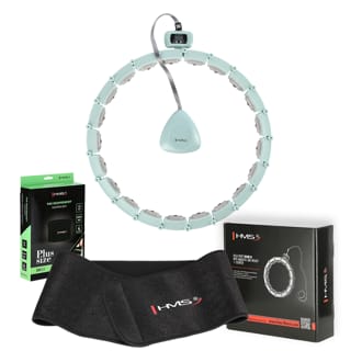 Sada zelené masážní hula hoop obruče HMS HHM14 a bederního pásu HMS BR163 Plus size Sada zelené masážní hula hoop obruče HMS HHM14 a bederního pásu HMS BR163 Plus size