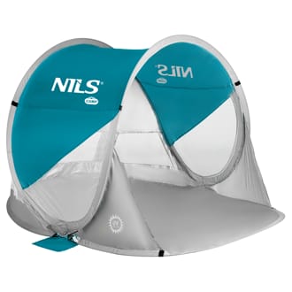 Samorozkládací plážový stan NILS Camp NC3142 modrozelený Samorozkládací plážový stan NILS Camp NC3142 modrozelený