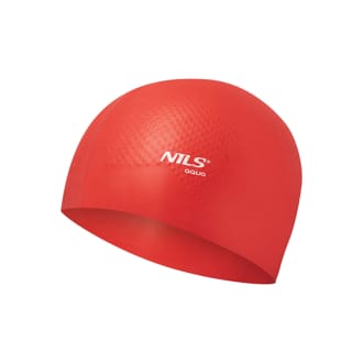 Silikonová čepice NILS Aqua NQC Dots červená Silikonová čepice NILS Aqua NQC Dots červená