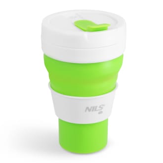 N�hled - Skl�dac� silikonov� hrnek NILS Camp NC4103 600ml sv�tle zelen�