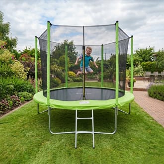 Náhled - Trampolína s ochrannou sítí a schůdky inSPORTline Irbiso 305 cm Náhled - Trampolína s ochrannou sítí a schůdky inSPORTline Irbiso 305 cm
