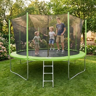 Trampolína s ochrannou sítí a schůdky inSPORTline Irbiso 427 cm Trampolína s ochrannou sítí a schůdky inSPORTline Irbiso 427 cm