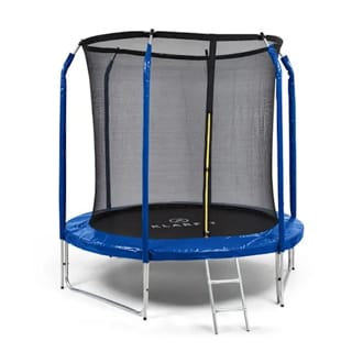 Trampolína s ochrannou sítí a schůdky KLARFIT Jumpstarter 250 cm modrá Trampolína s ochrannou sítí a schůdky KLARFIT Jumpstarter 250 cm modrá