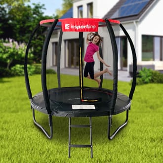 Náhled - Trampolína se sítí a schůdky inSPORTline Flea PRO 183 cm Náhled - Trampolína se sítí a schůdky inSPORTline Flea PRO 183 cm