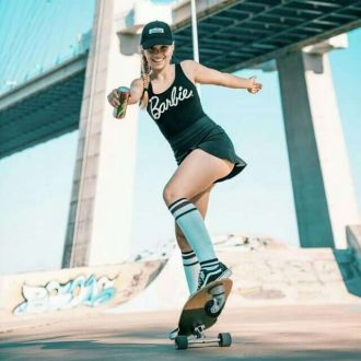 Longboard Street Surfing Shark Attack Koa Black 36